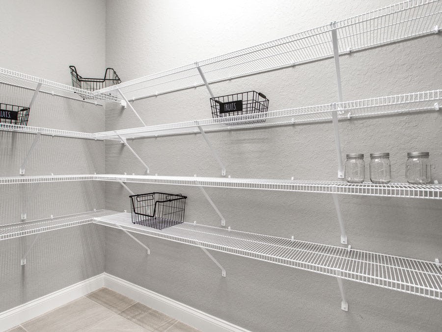 Storage, such as this walk-in pantry, is important for today's homebuyers.