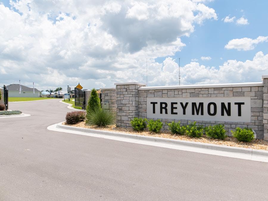 Treymont's gated community entrance provides privacy and security 