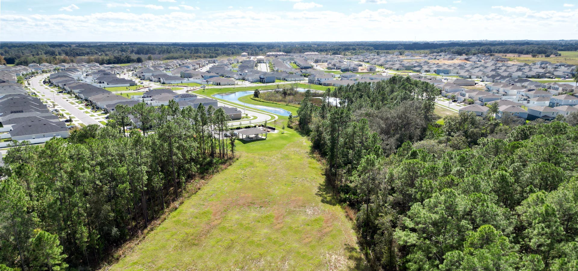 Aerial of Astonia new home community in Davenport, FL