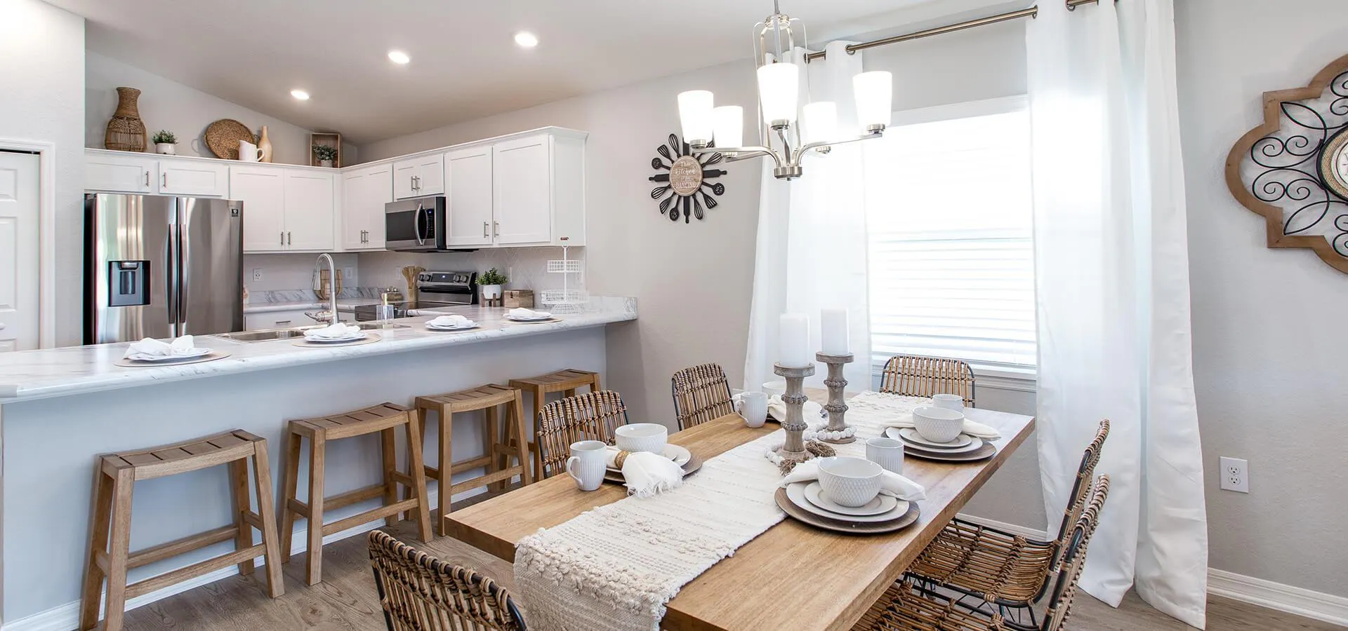 Bright white kitchen in a Davenport new construction home