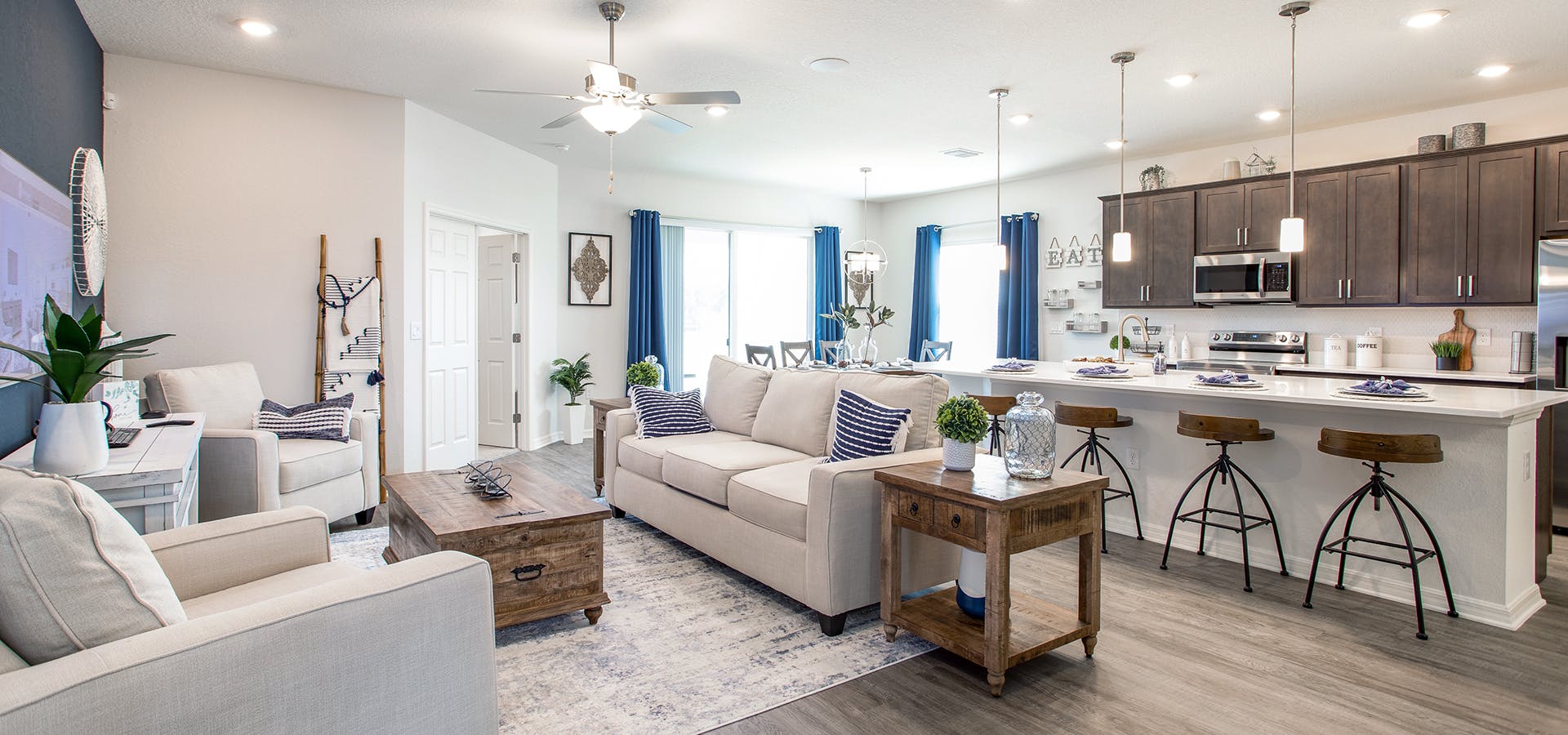 Living area of the Serendipity by Highland Homes in Lakeland