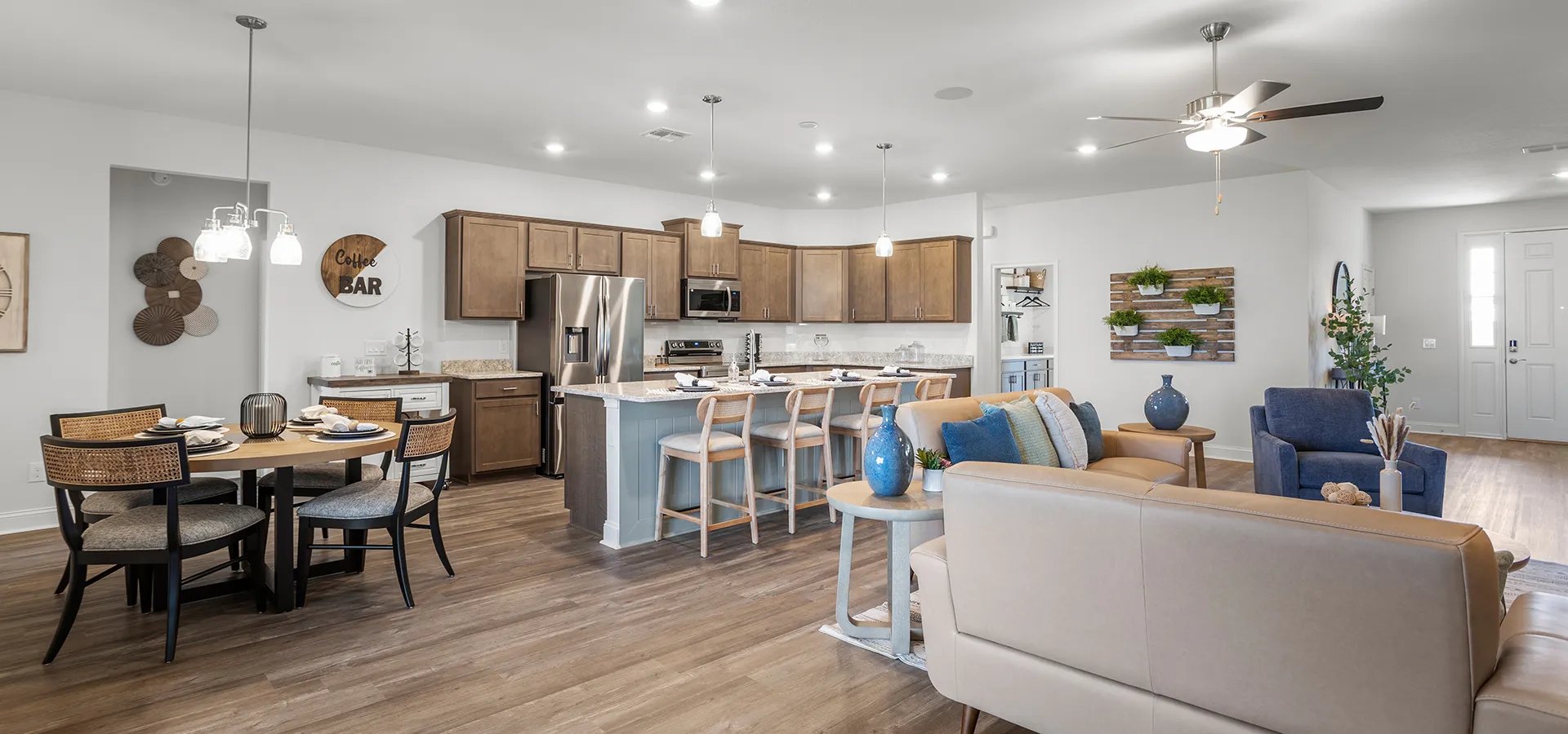 Living area of the new model home in St. Cloud, FL