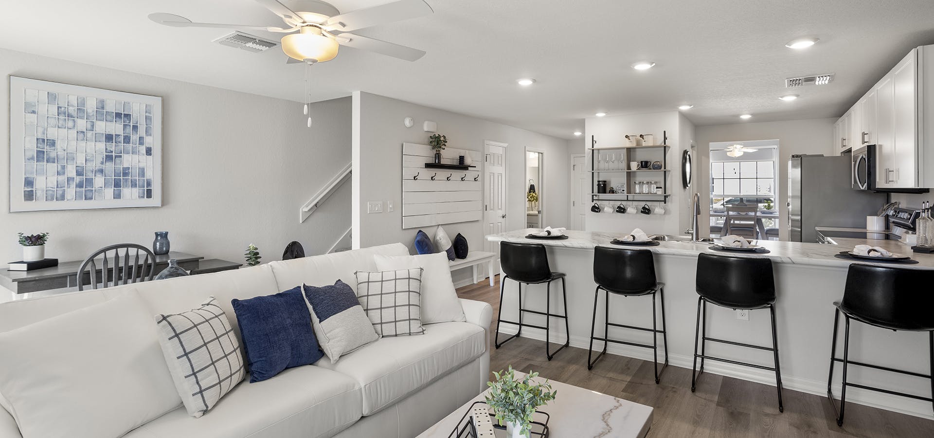 Living area of the Catalina townhome by Highland Homes in Winter Haven, FL