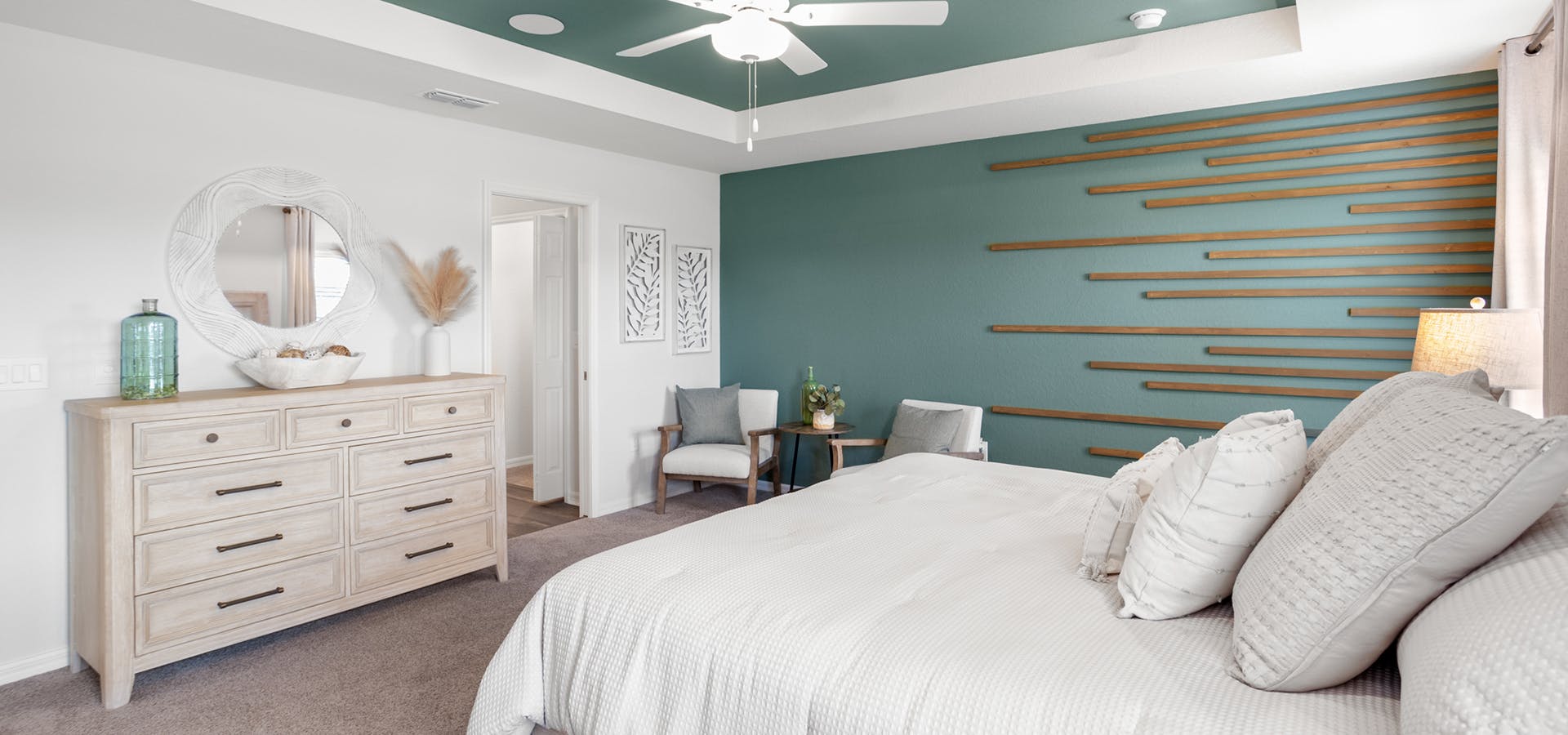 Spacious bedroom in the Serendipity by Highland Homes