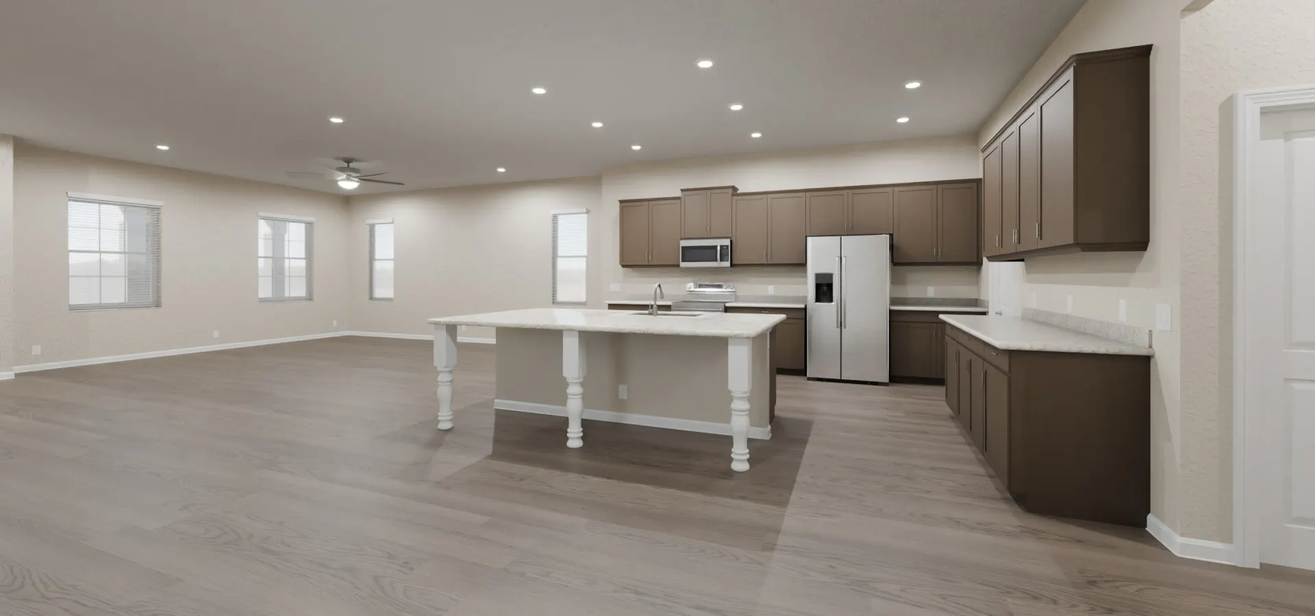 An artists rendering of the interior of a new home by Highland Homes in The Magnolias
