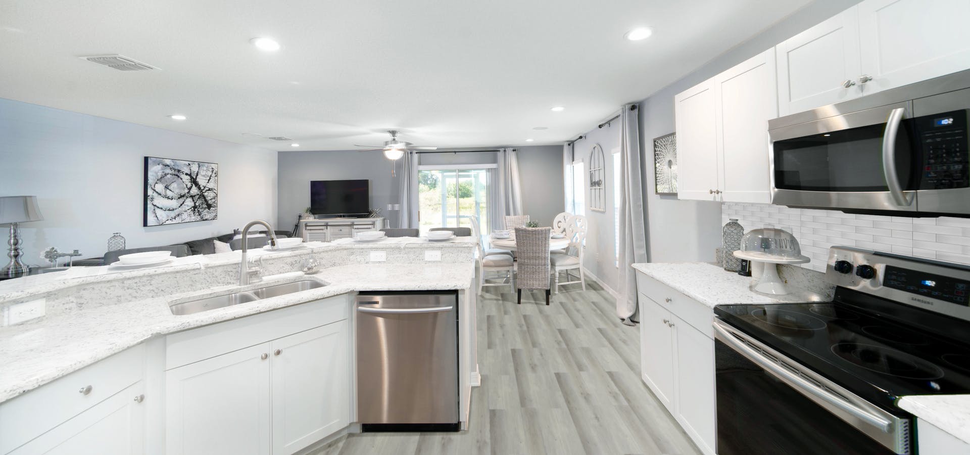 Kitchen in a new townhome for sale in Plant City, FL