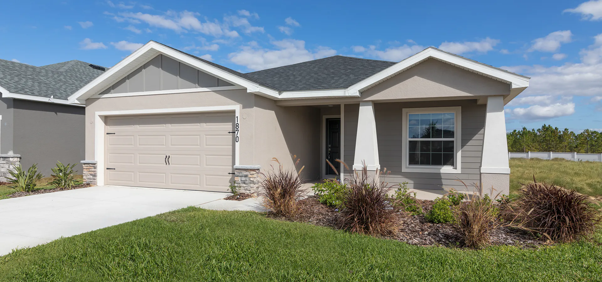 Exterior of the Parker by Highland Homes in Wimauma, Florida