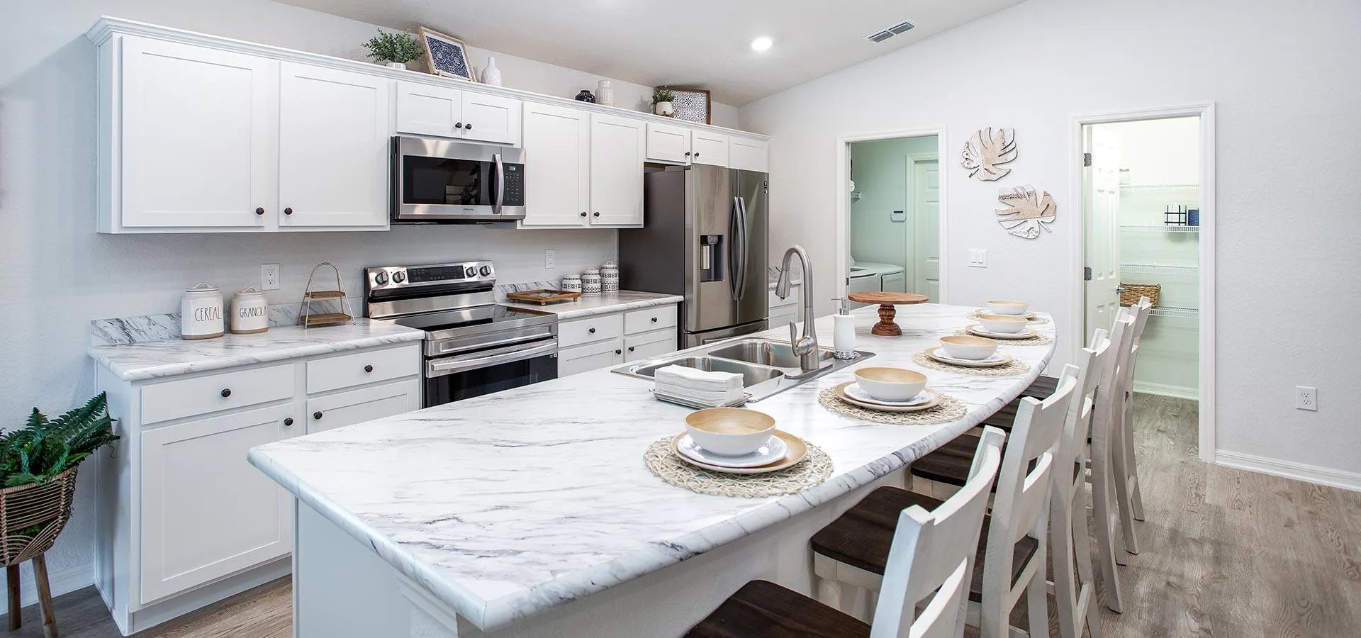 Open kitchen from Highland Homes