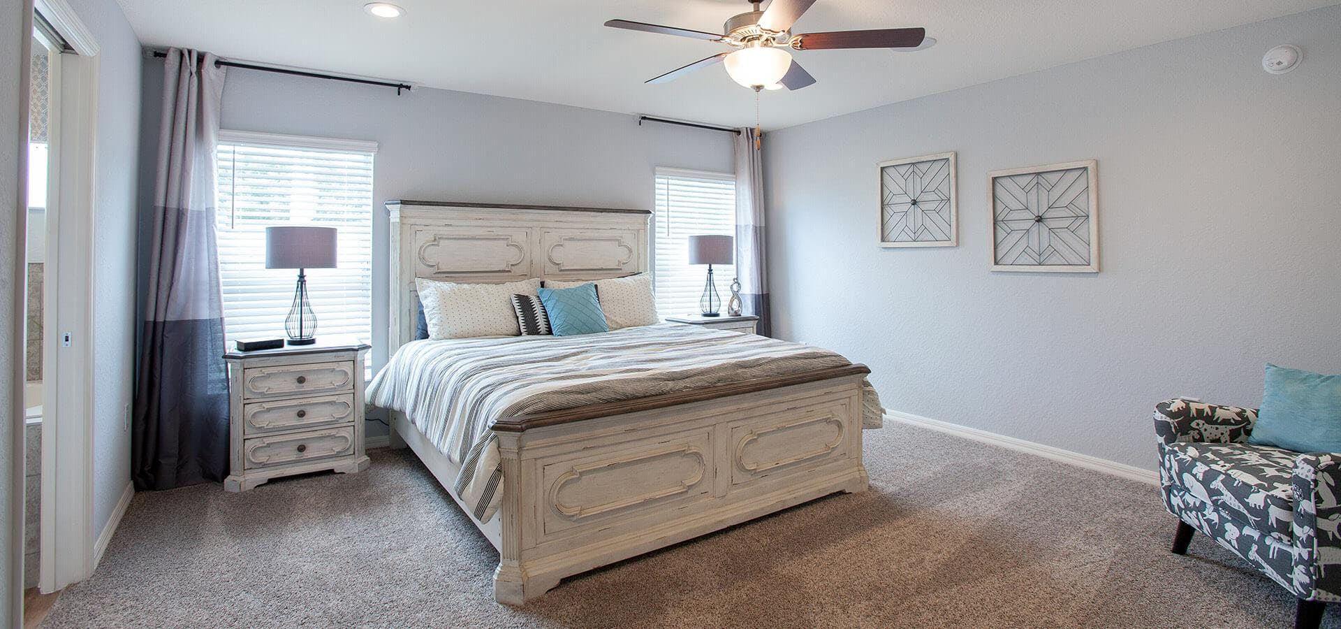 Relaxing owner's suite in Cascara new home community