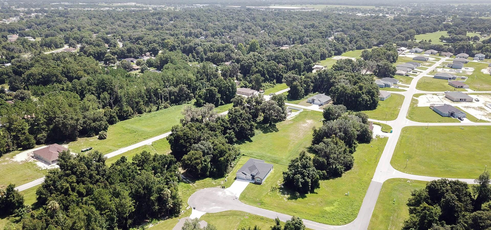 Summercrest new home community aerial in Ocala FL