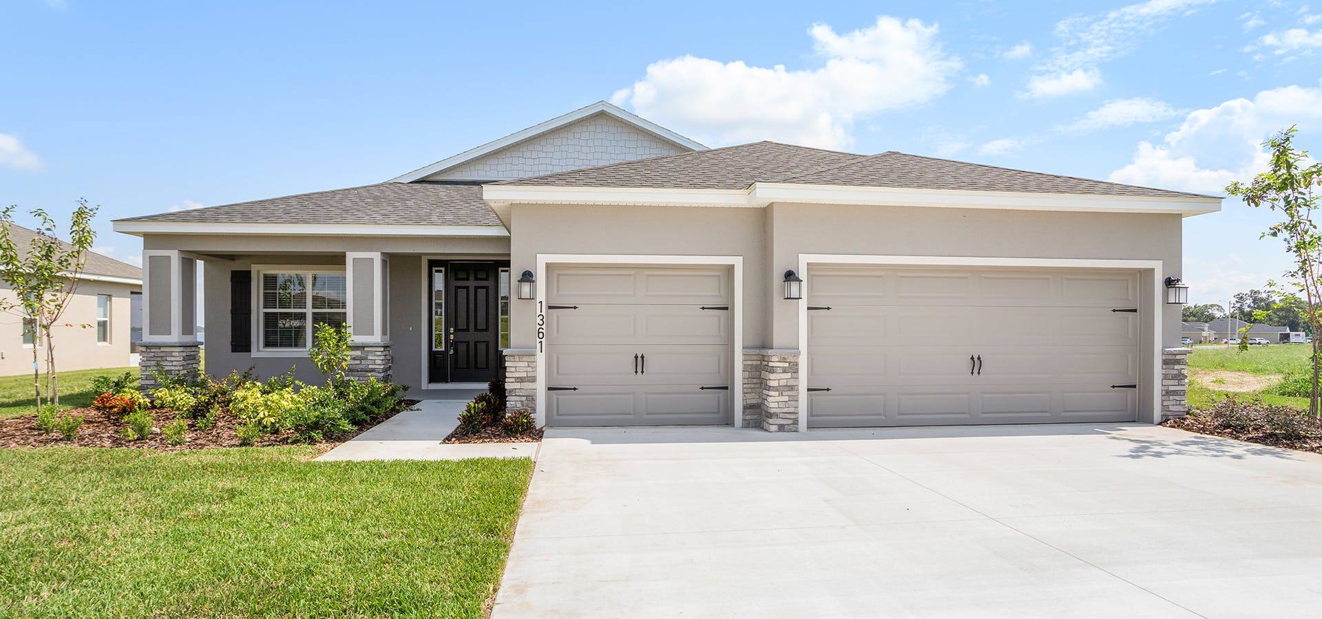 Exterior of a spacious new home in Lakeland by Highland Homes