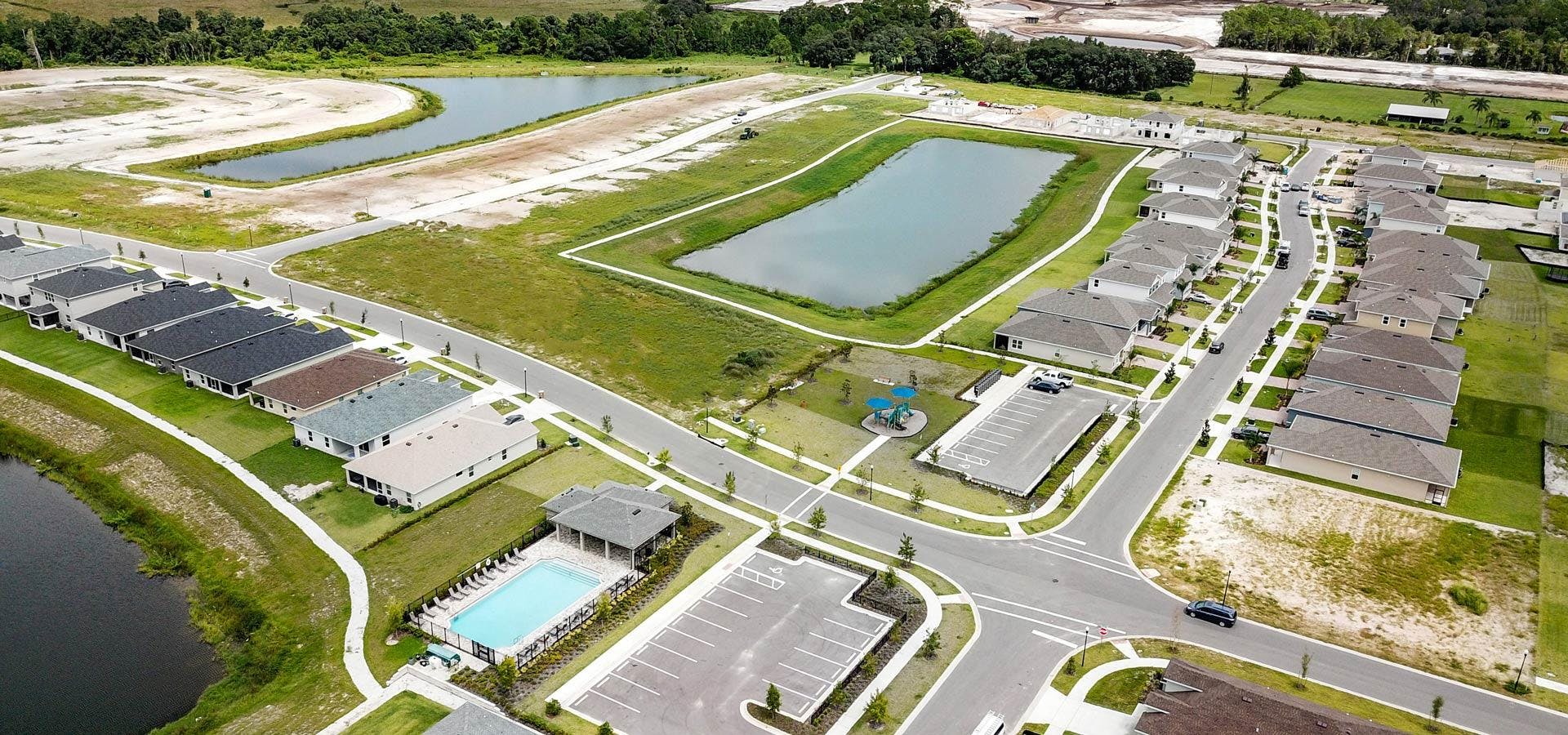 Siena Reserve St. Cloud new home community aerial photo