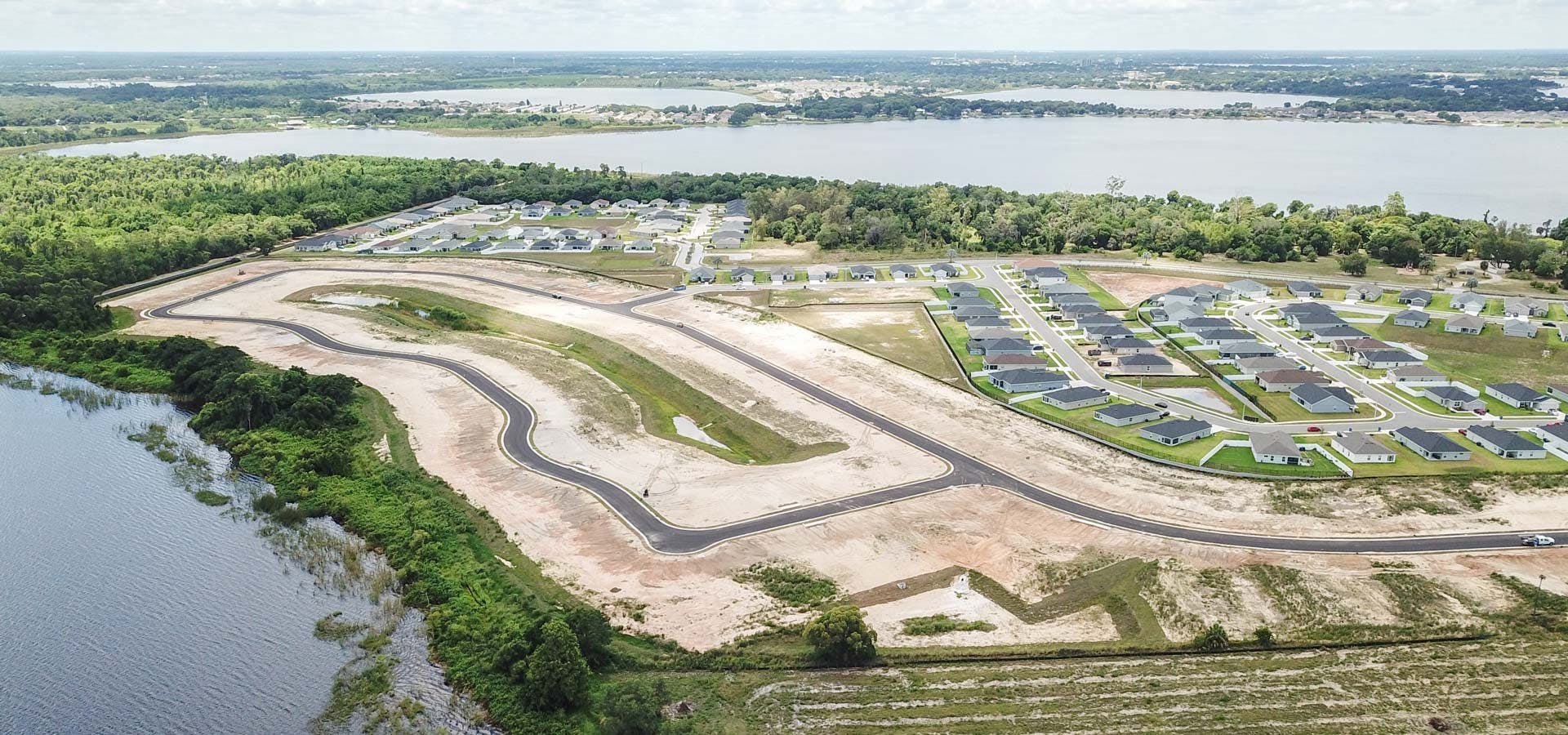 Aerial photo of The Lakes in Lake Alfred by Highland Homes