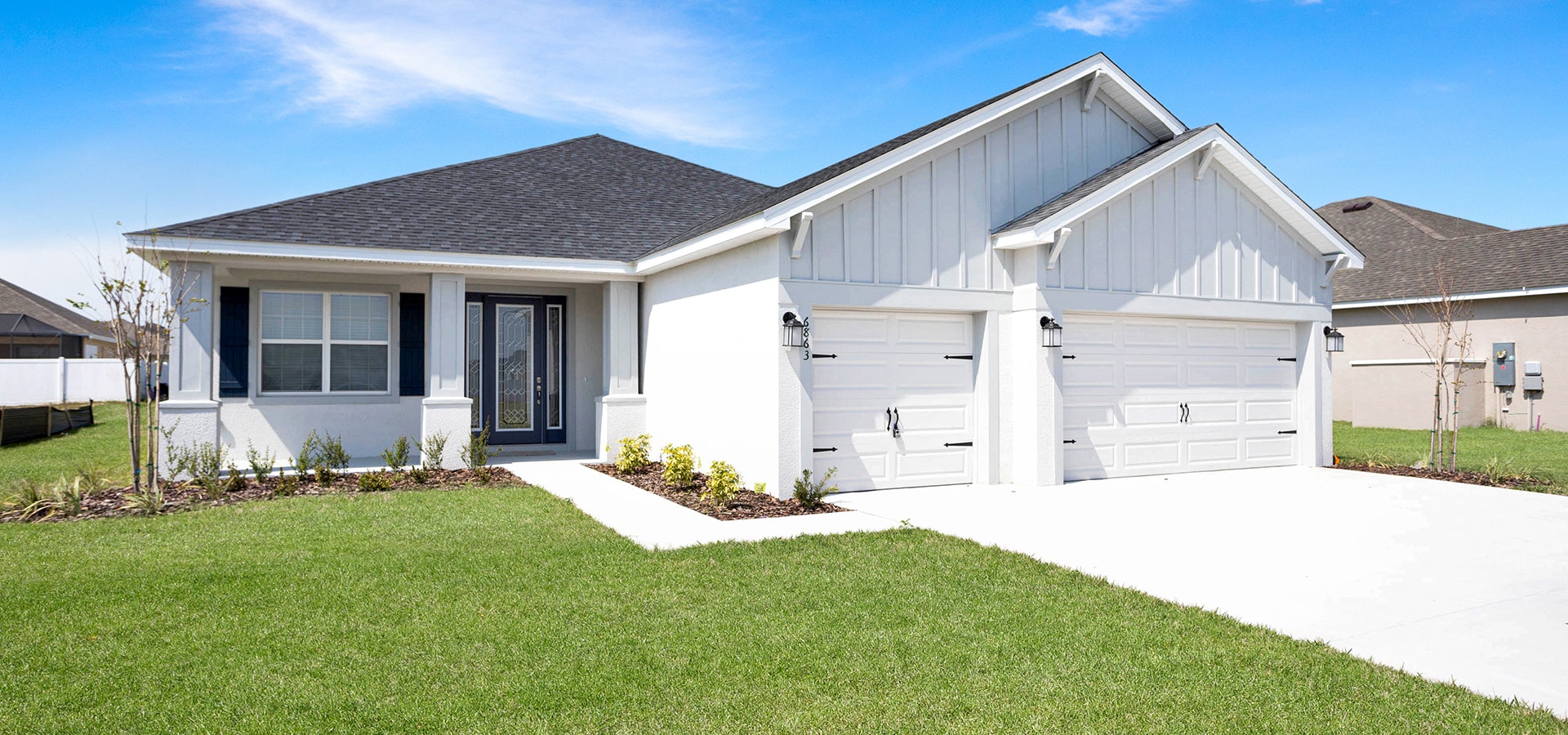 Exterior of a spacious new home in St. Cloud, FL