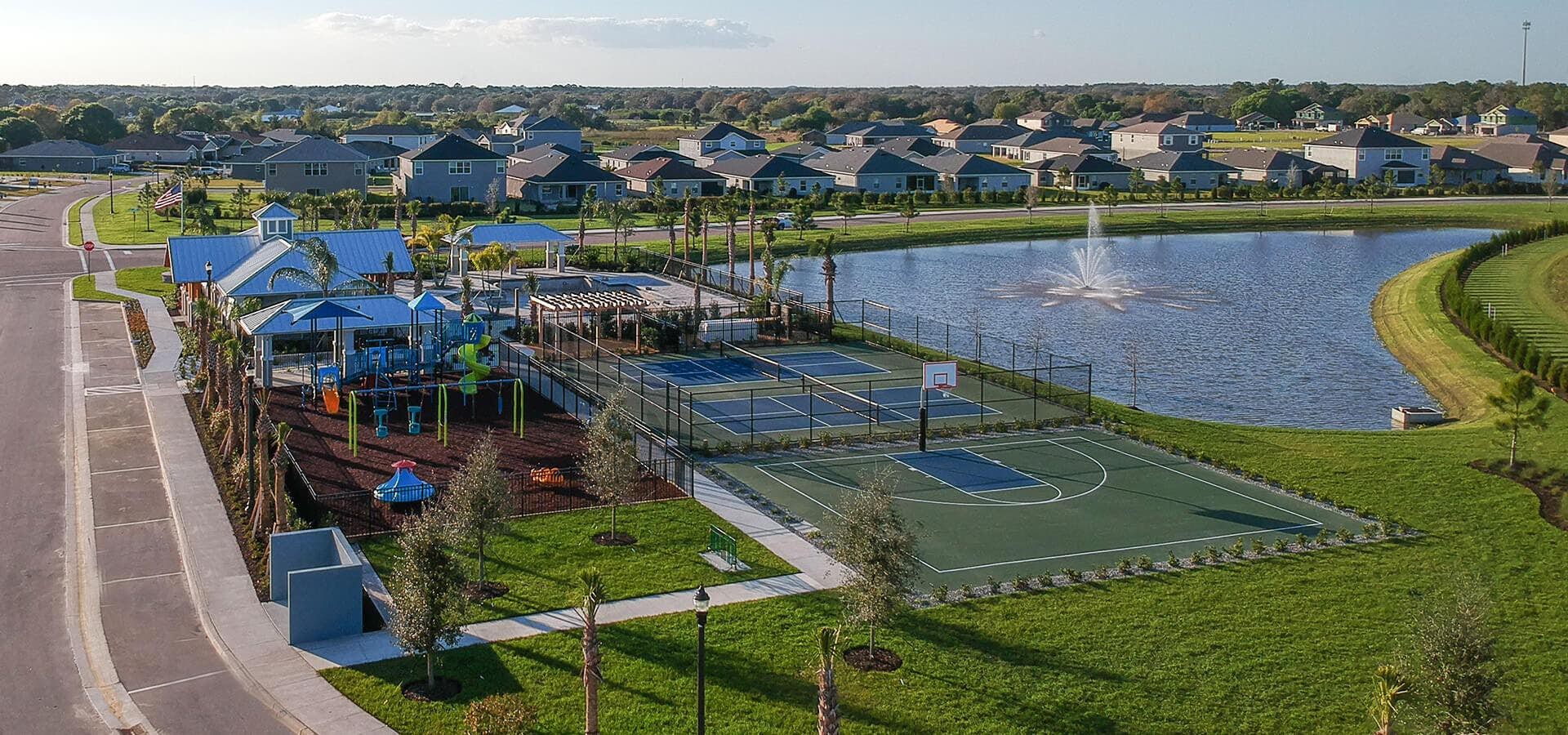 Lakefront amenity center in Parrish, Florida