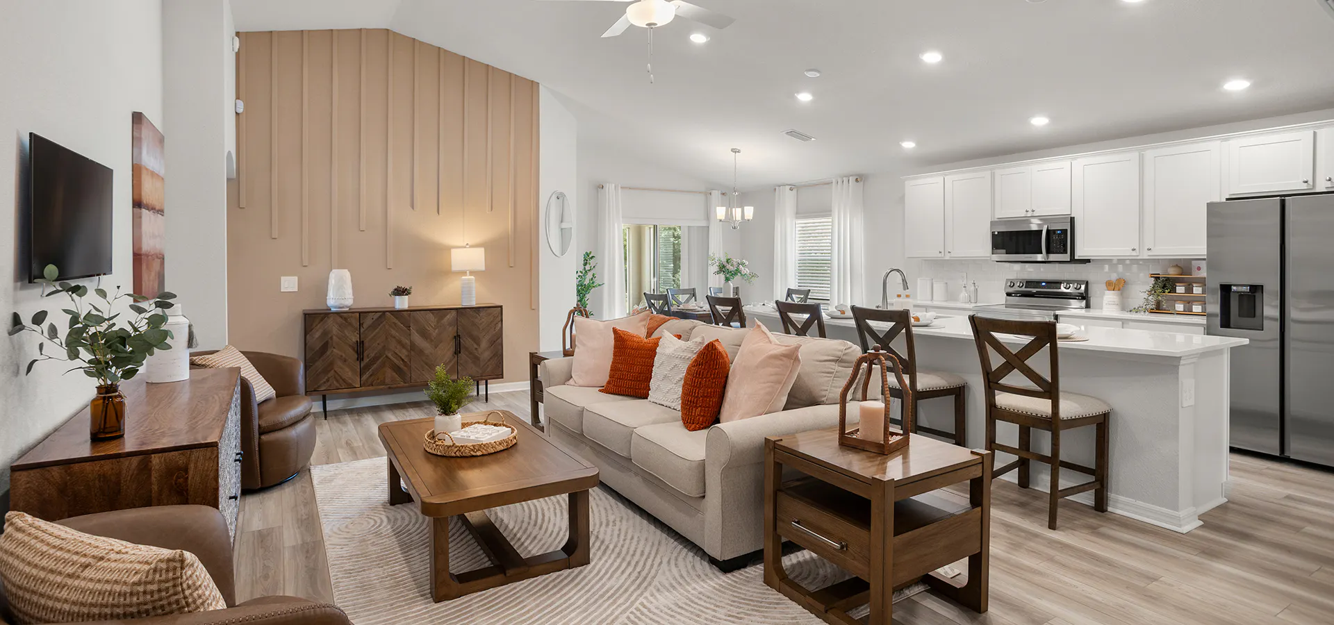 A new construction home provides multiple home decor benefits.