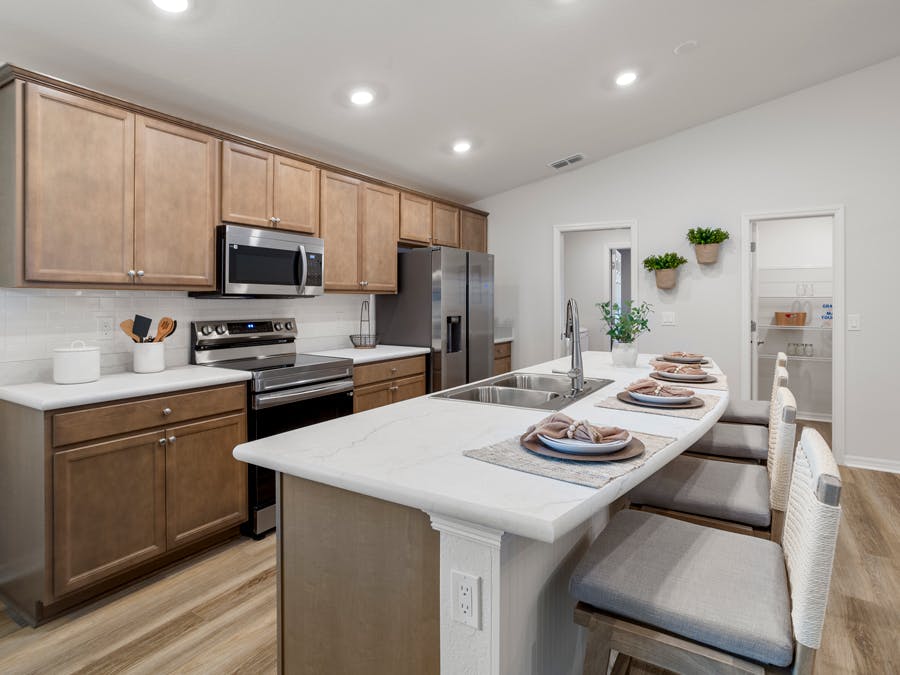 Light to Medium Wood Cabinets