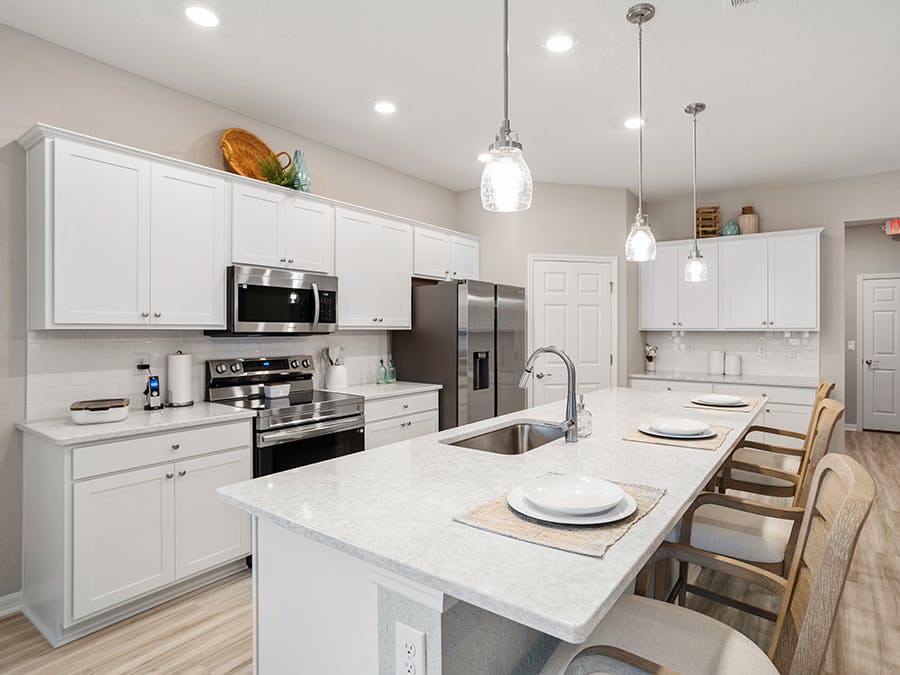 Subway tile backsplash in the Aubrey by Highland Homes