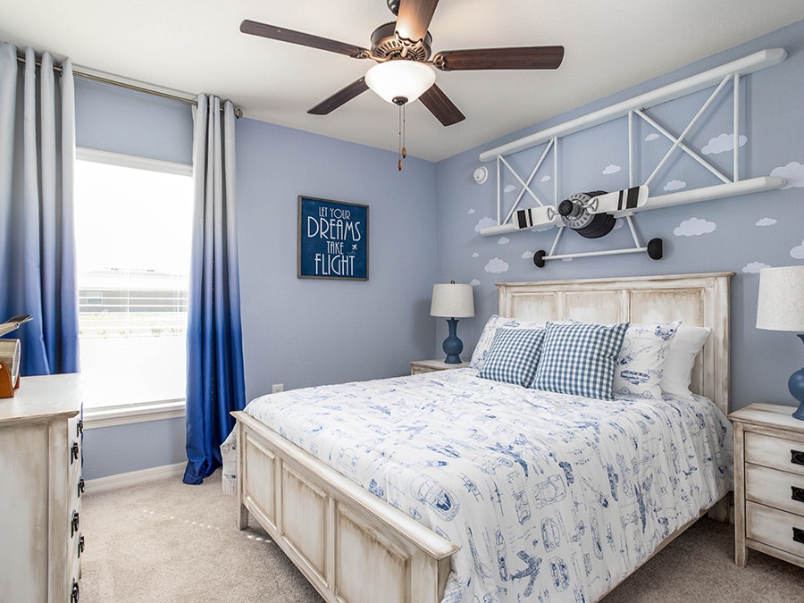 Kids bedroom in the Raychel by Highland Homes featuring Upward, 2024 Color of the Year