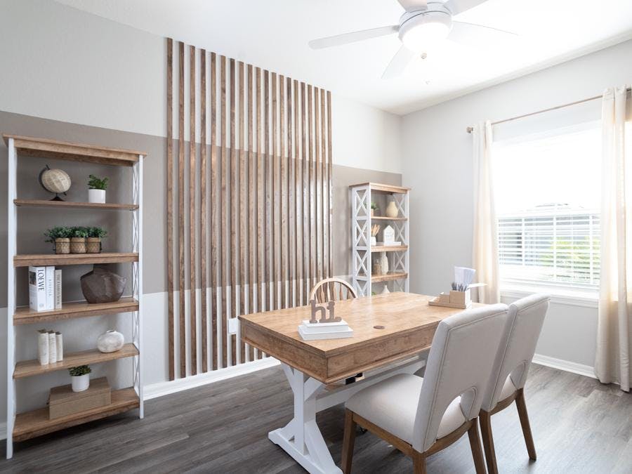 Flexible use rooms function wonderfully as a home office, and can change uses as your need change.