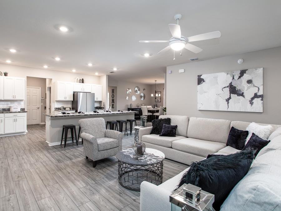 Modern cottage style decor in the new Winter Haven model home