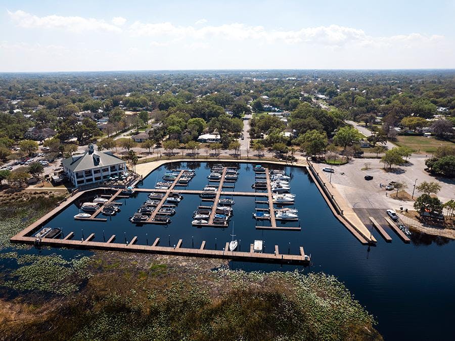 Aerial of East Lake Toho, near The Crossings in St. Cloud, FL
