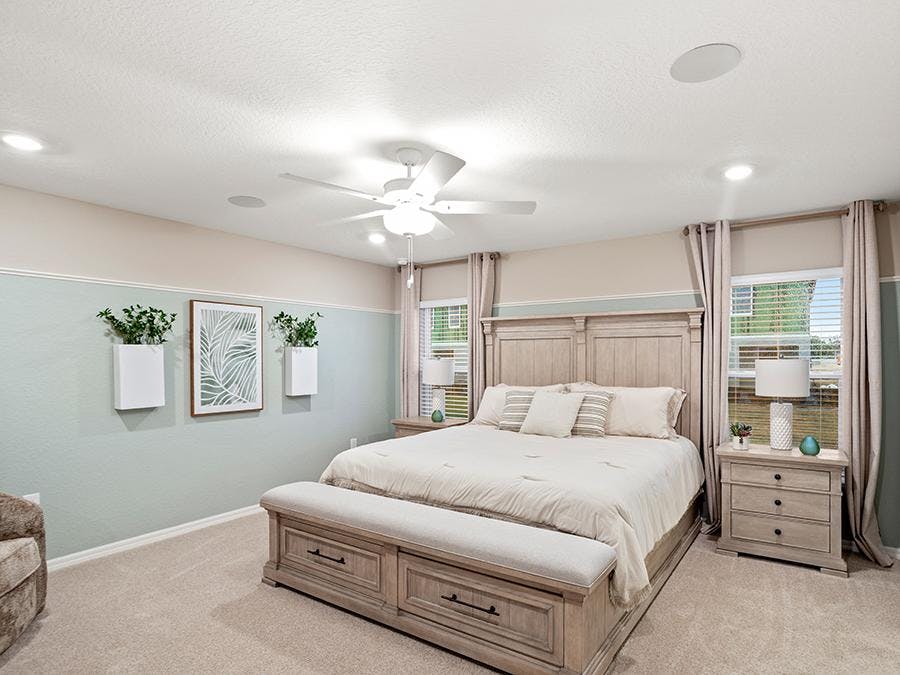 Owner's suite in the new single-family model home in Winter Haven