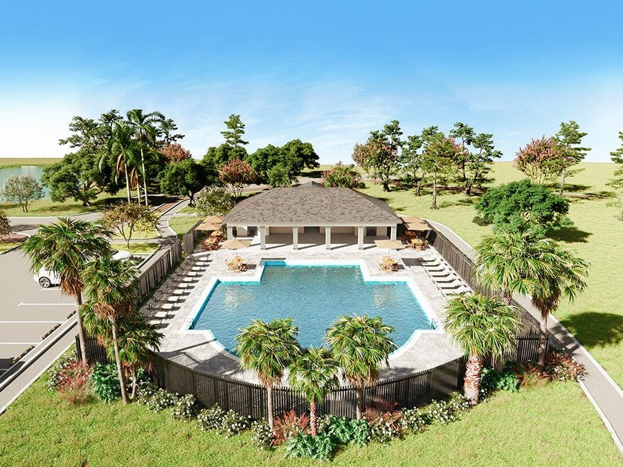 Rendering of amenity center at Lakeside Preserve in Lakeland