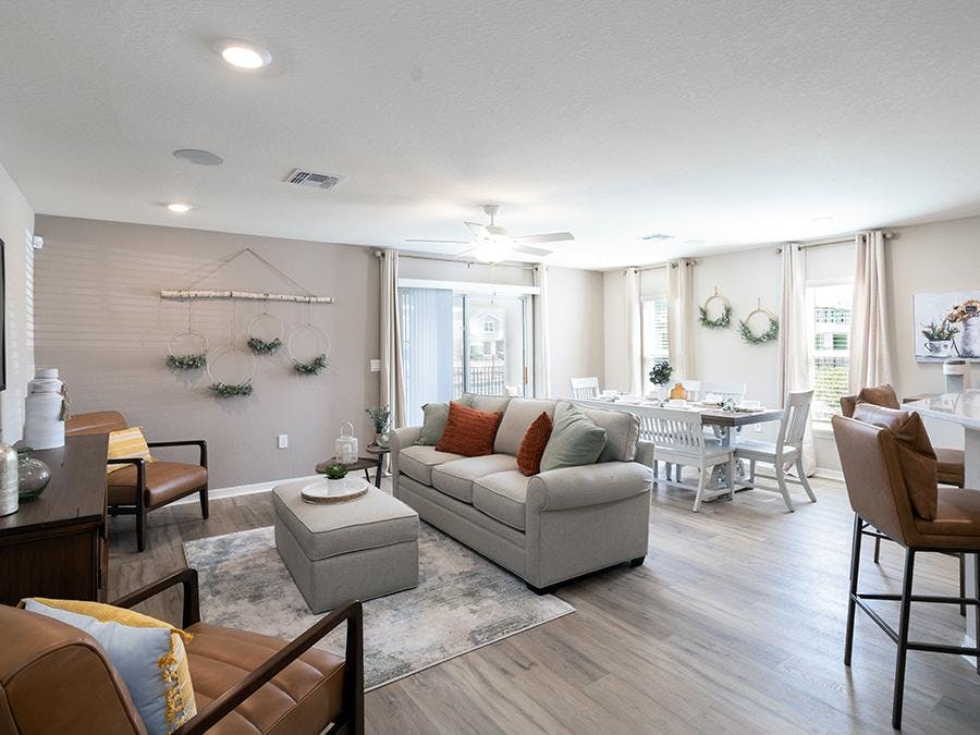 Magnolia model townhome living area