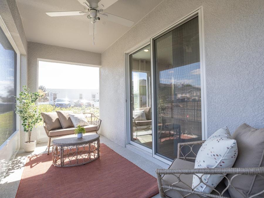 lanai on a new townhome in Winter Haven
