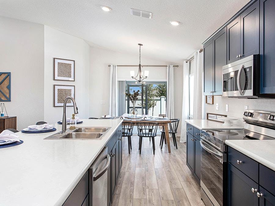 Kitchen personalized with hand selected features, in an Auburndale new construction home