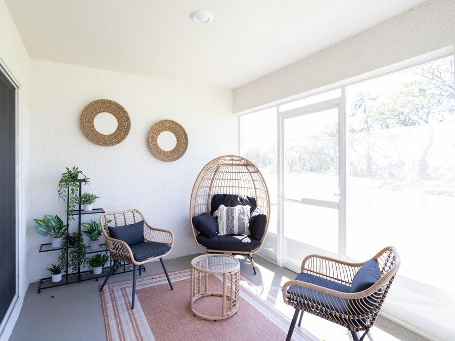 Outdoor living space is included in our new homes in Parrish, FL