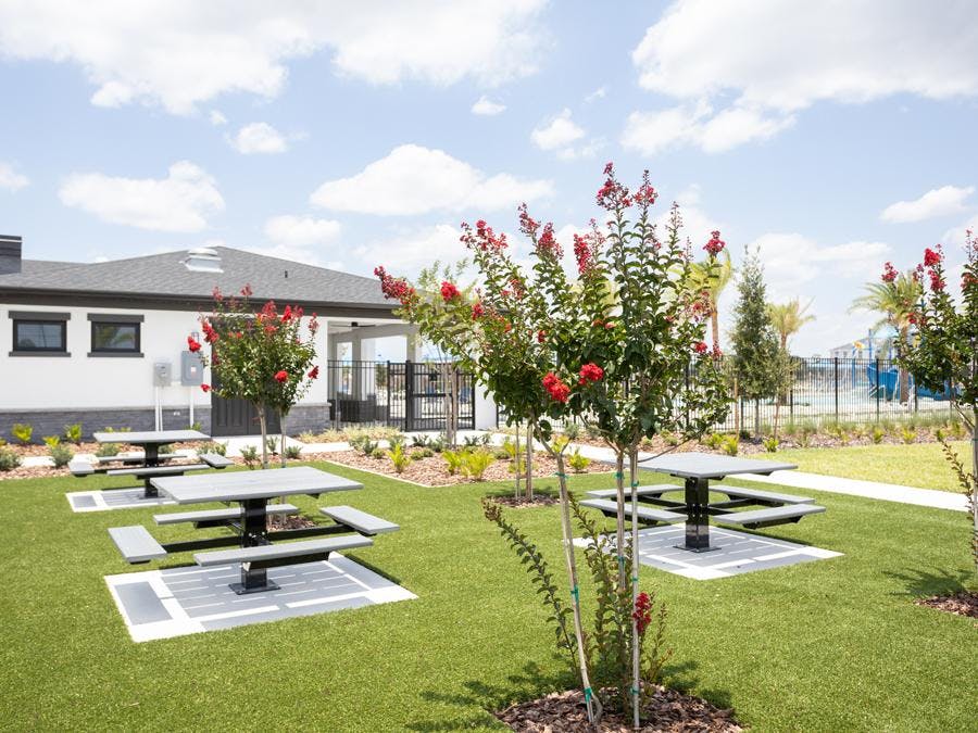 Common areas at The crossings invite gathering with friends and neighbors.