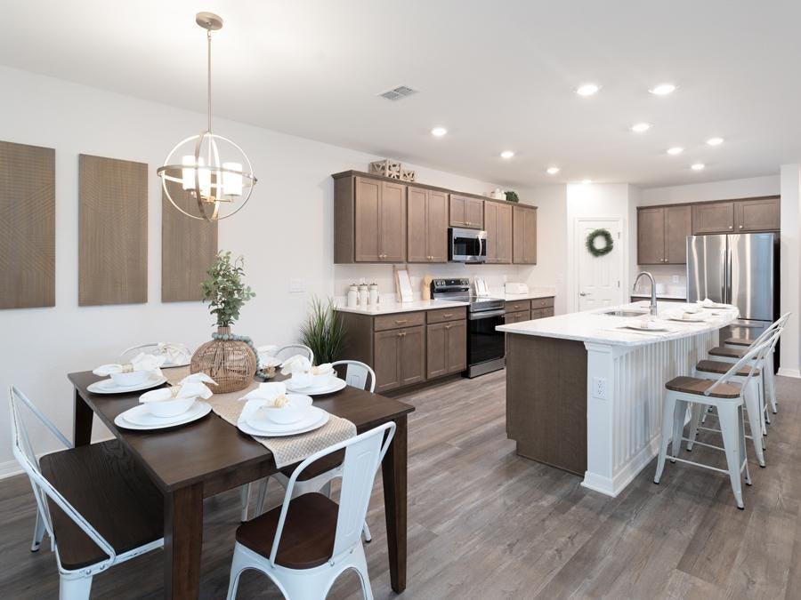 The new Riverview model features an open layout and gourmet kitchen