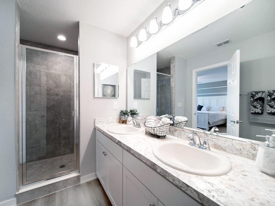 Owner's bath in a Plant City townhome