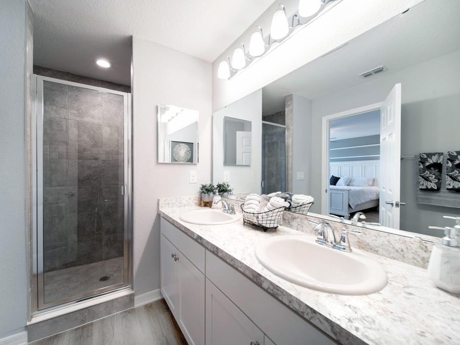 Owner's bath in a Plant City townhome